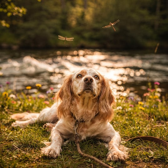 Blond Brittany Basset