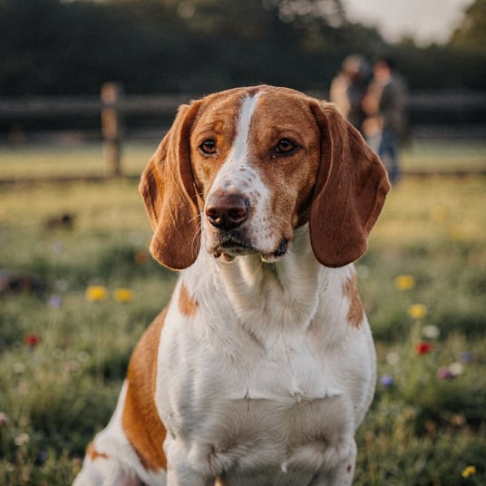 Grand Anglo French White And Orange Hound